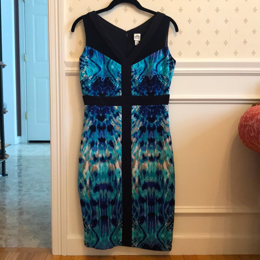 Signature by Sangria blue party dress